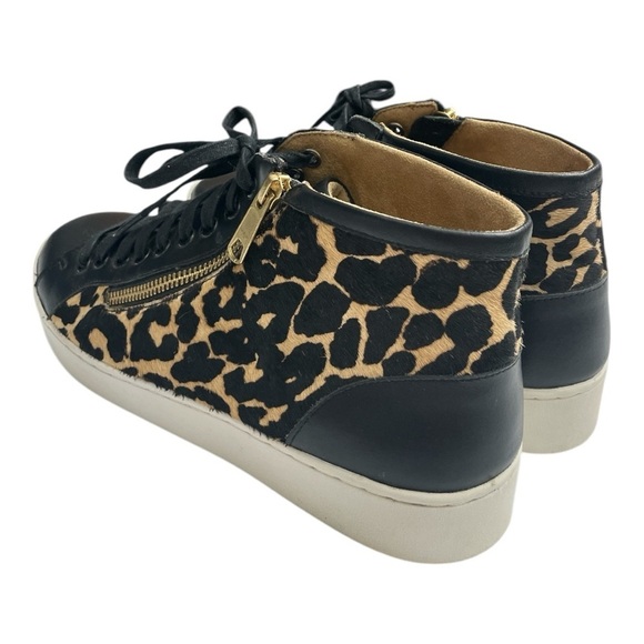 Vionic Lace And Zip Leopard Print Mid Top Sneakers-women's Size 8.5 - Picture 8 of 13